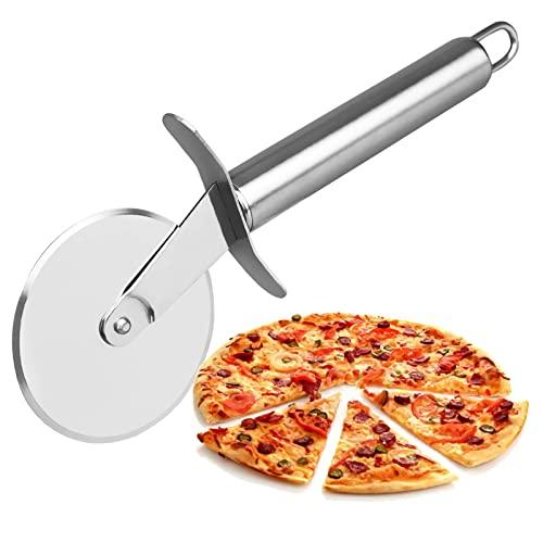 MOSTATTO Pizza Cutter Wheel, 304 Stainless Steel Pizza Cutter, Super Sharp Pizza Slicer-Rocker with Non-Slip Handle, Easy to Clean, Corte De Pizza, Pizza Rolls-Knife