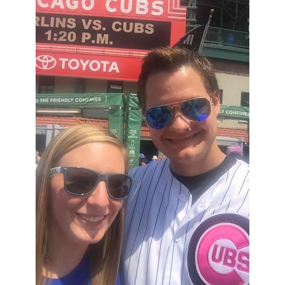 our first cubs game and first picture together!