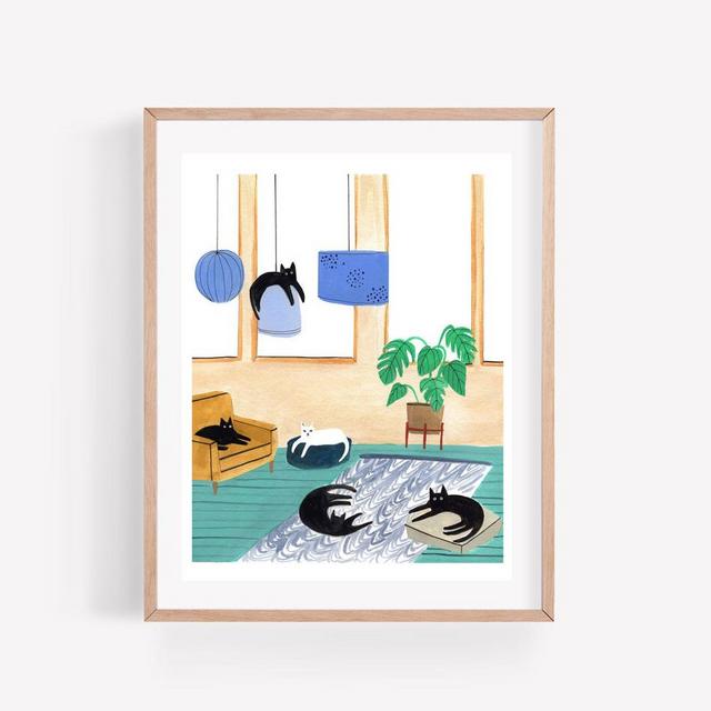 Cat House Art Print - Kristen Solecki (Durham Artist)