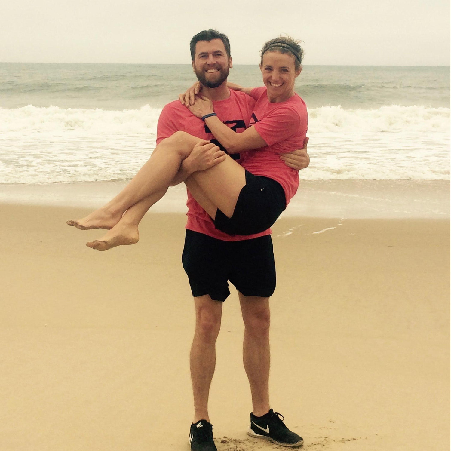 Running at Delaware Beach for Garrett Knowlan's Filter's Fund 5k. May, 2016.