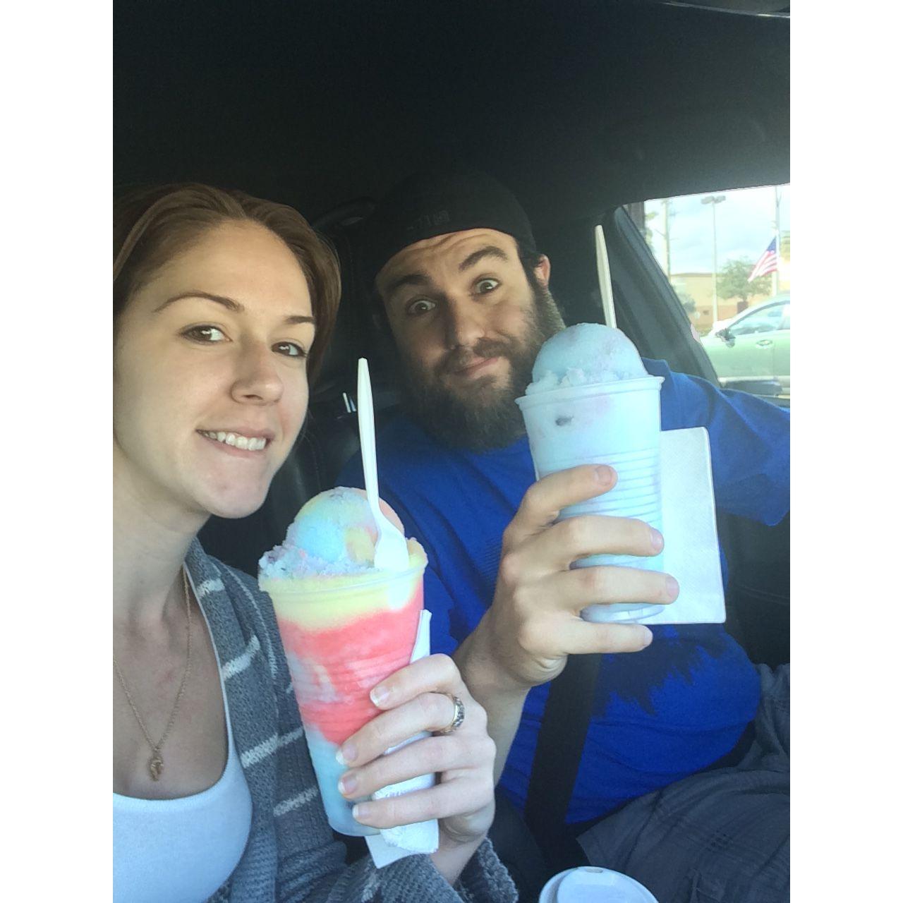 Cold Icee on a hot Florida day