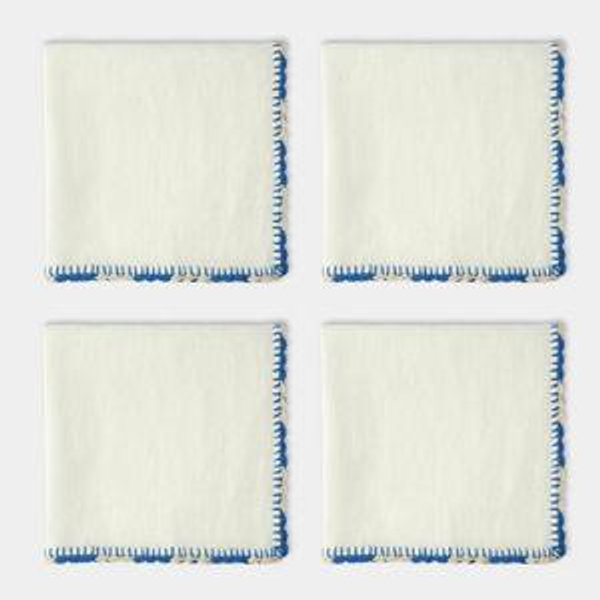 Anut Cairo Luxor Hand-Crocheted Linen Napkins (Set of 4)