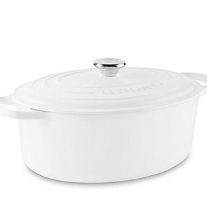 Le Creuset Signature Cast-Iron Matte White Oval Dutch Oven