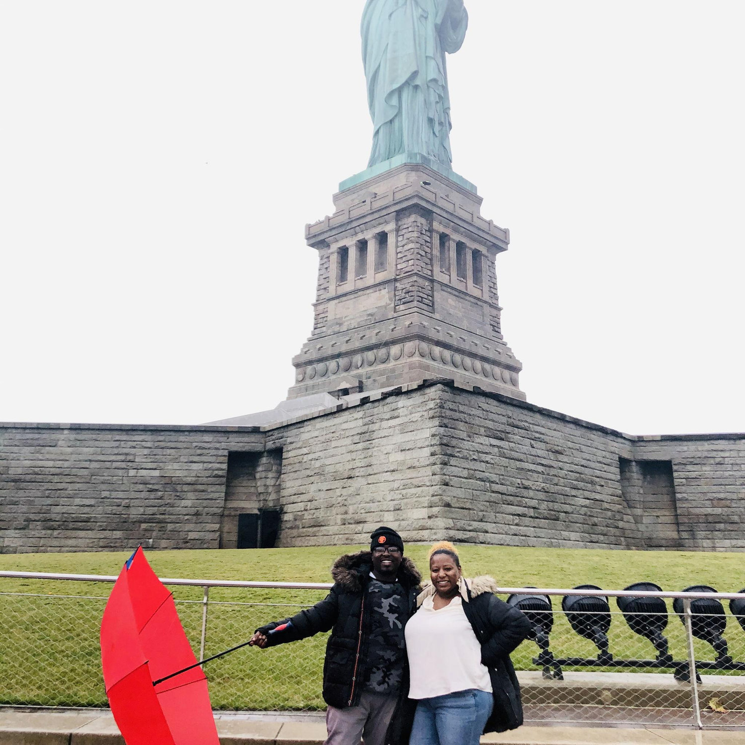 Doing tourist stuff.