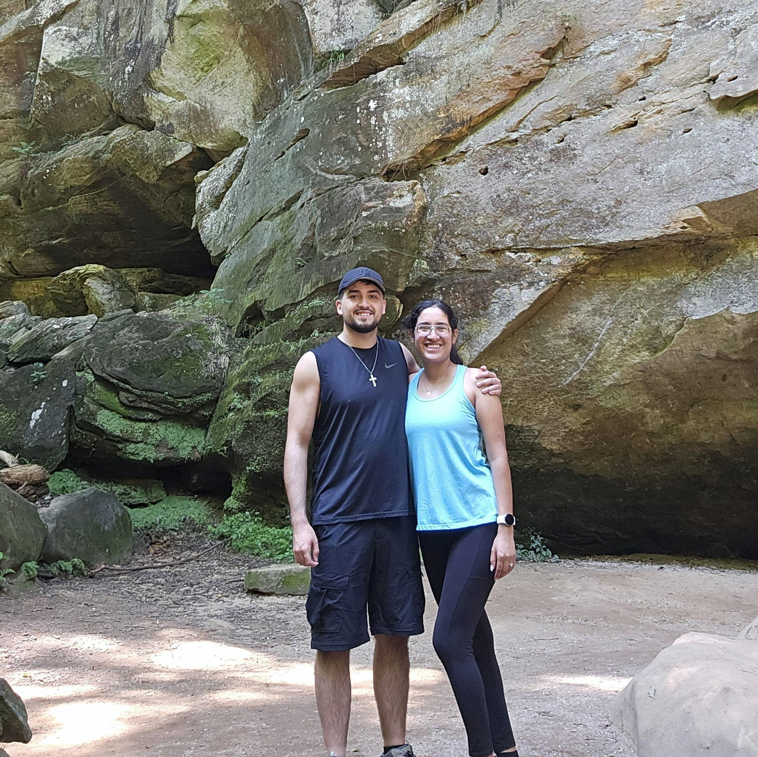 Our hike right after being engaged!!