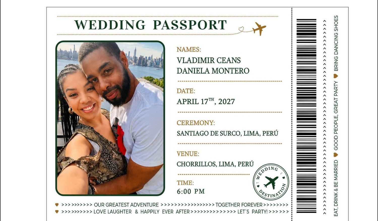 The Wedding Website of Daniela Montero and Danny Ceans