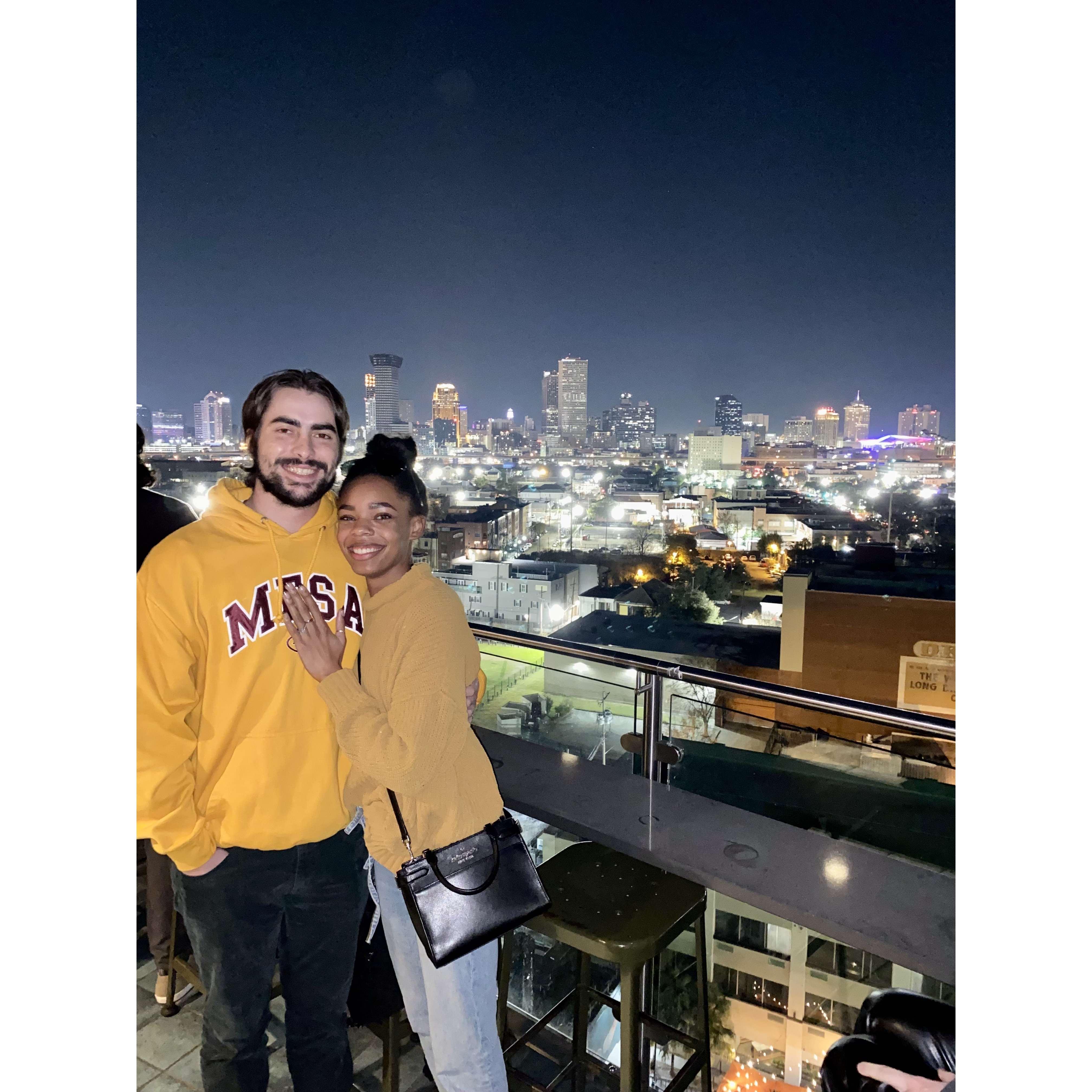 The night we were engaged!