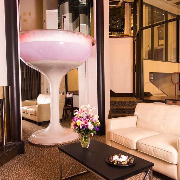 Our Honeymoon Fund - Cove Haven Resort in Pocono Mountains - Champagne Tower Room