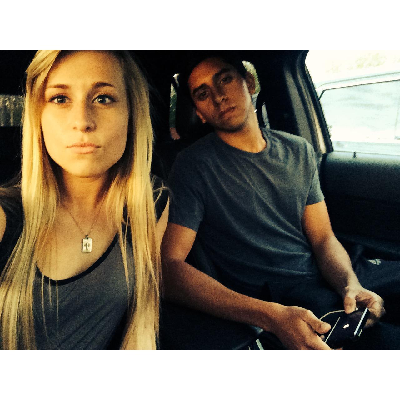May 2014: After dinner on our first real date