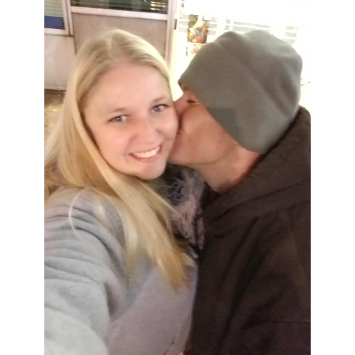 A rare picture of him being sweet <3