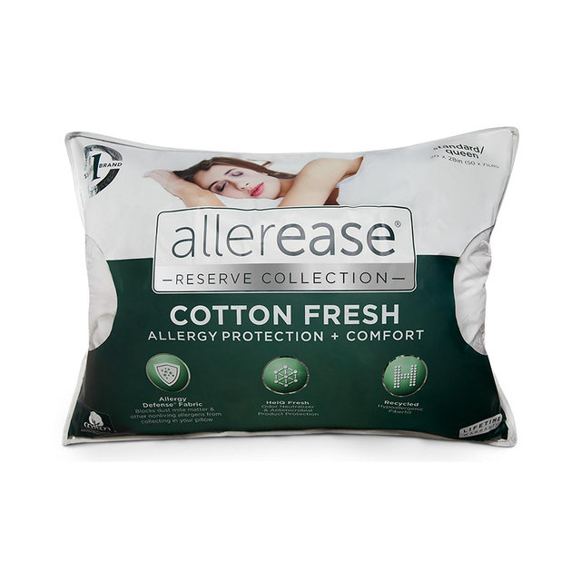 AllerEase Reserve Cotton Fresh Pillow, Standard/Queen