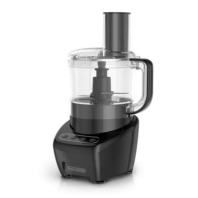 BLACK+DECKER 3-in-1 Easy Assembly 8-Cup Food Processor, Black