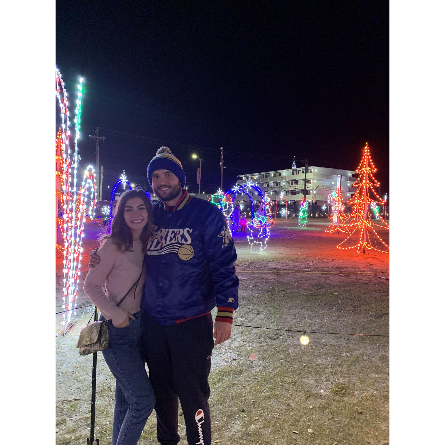 Our very first picture together on our first date at Winter Wonderland in Myrtle Beach, SC - December 2021