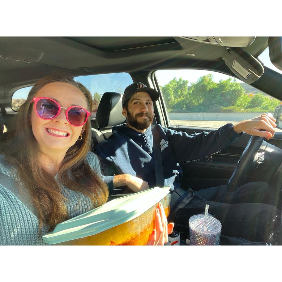 Heading over to the Pecoraro's for Thanksgiving dinner with some homemade corn casserole. November 24th, 2022