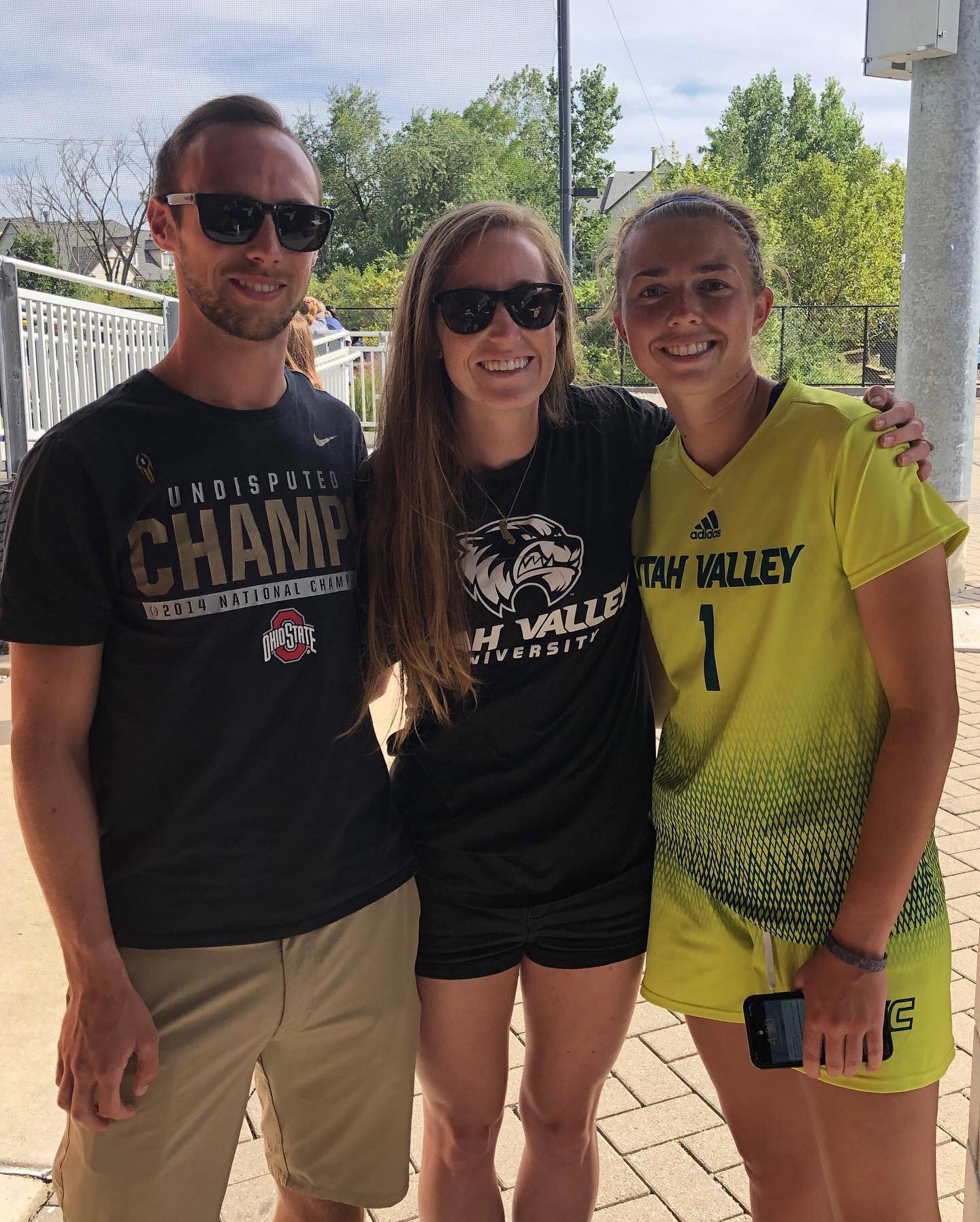 Cheering on Allie Jara at Michigan