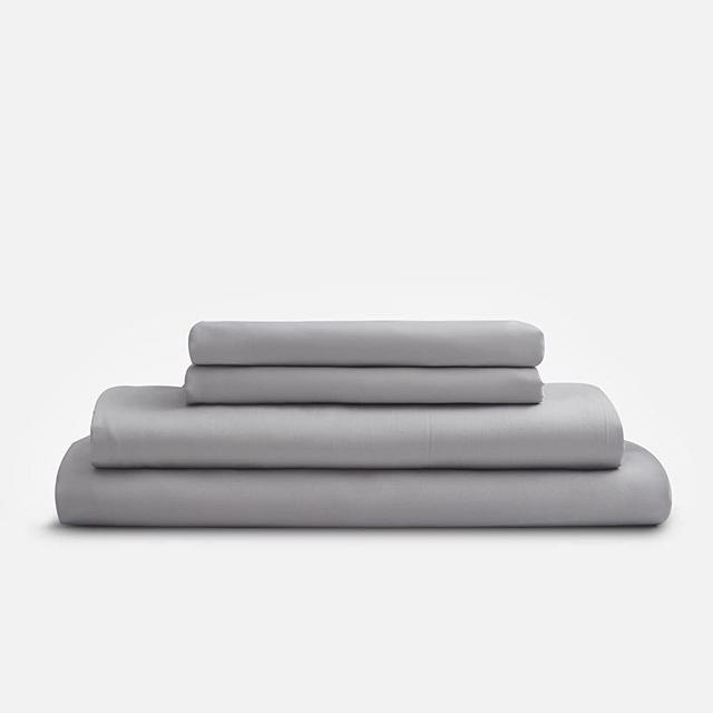 DOZ by SIJO 100% Organic Bamboo Sheet Set, Buttery Soft, Cooling for Hot Sleepers, Silky Breathable, OEKO-TEX , High GSM, 16" Deep Pockets - 4pc - 2 Pillowcases 1 Fitted Sheet 1 Top Sheet (Dove, King)