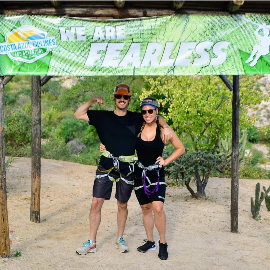 Zip lining in Cabo San Lucas, Mexico.