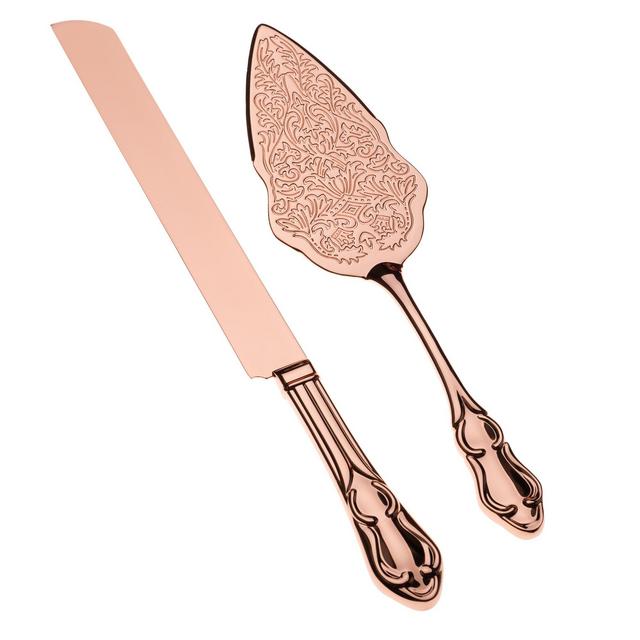 Ella Celebration Cake Knife & Serving Set Rose Gold