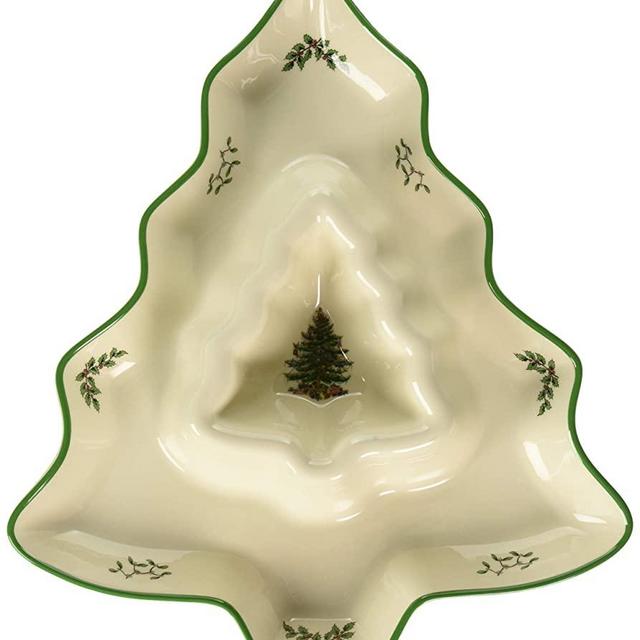 Spode Christmas Tree Chip & Dip Serveware Accessory