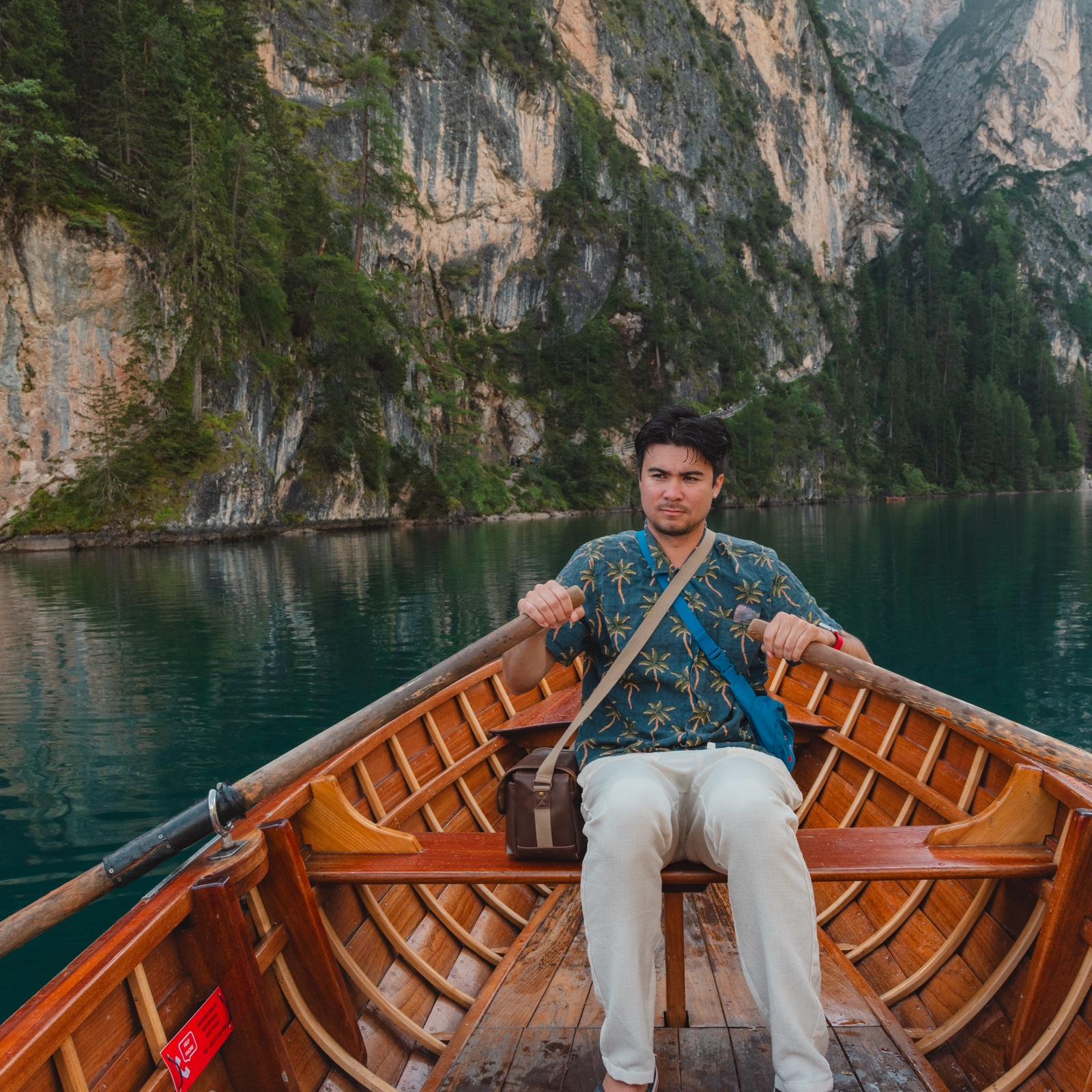 Paddling the famous Lago di Braes at sunrise!
