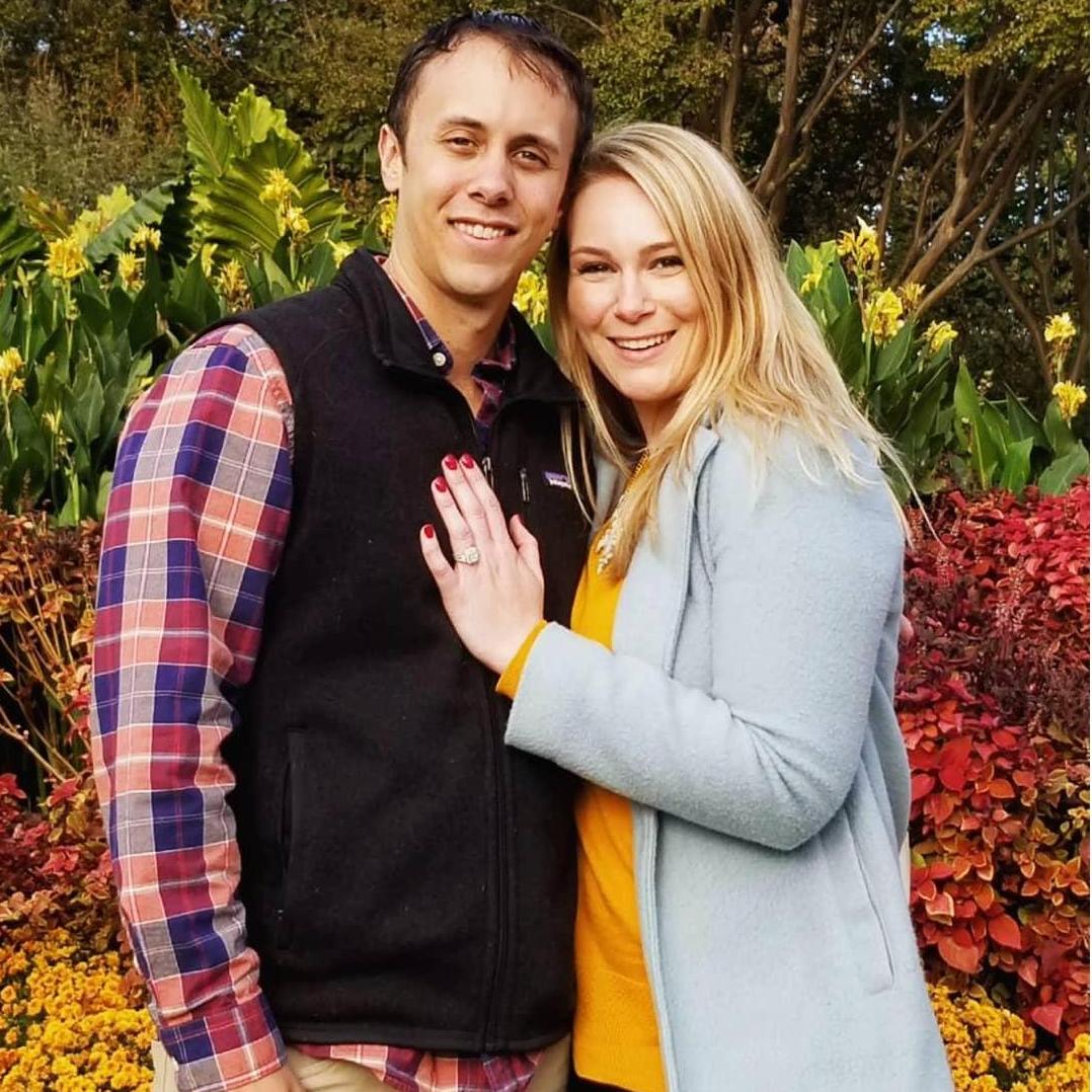 Taken just after Jeff proposed to Carolyn at the Dallas Arboretum