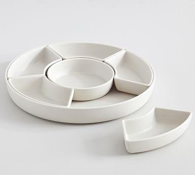 Mason Modern Melamine Multi-Sectioned Serving Platter - Ivory