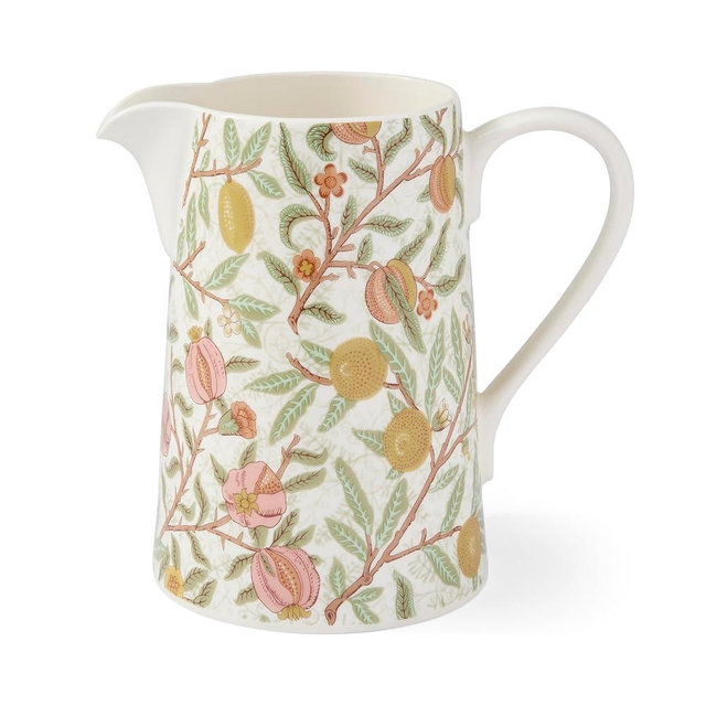 Spode Morris & Co Fruits Jug, 48 Oz - Decorative Botanical Pitcher with Spout & Handle for Water, Juice, Iced Tea, Lemonade & Refreshments, Home & Kitchen Tableware, Dining & Entertaining