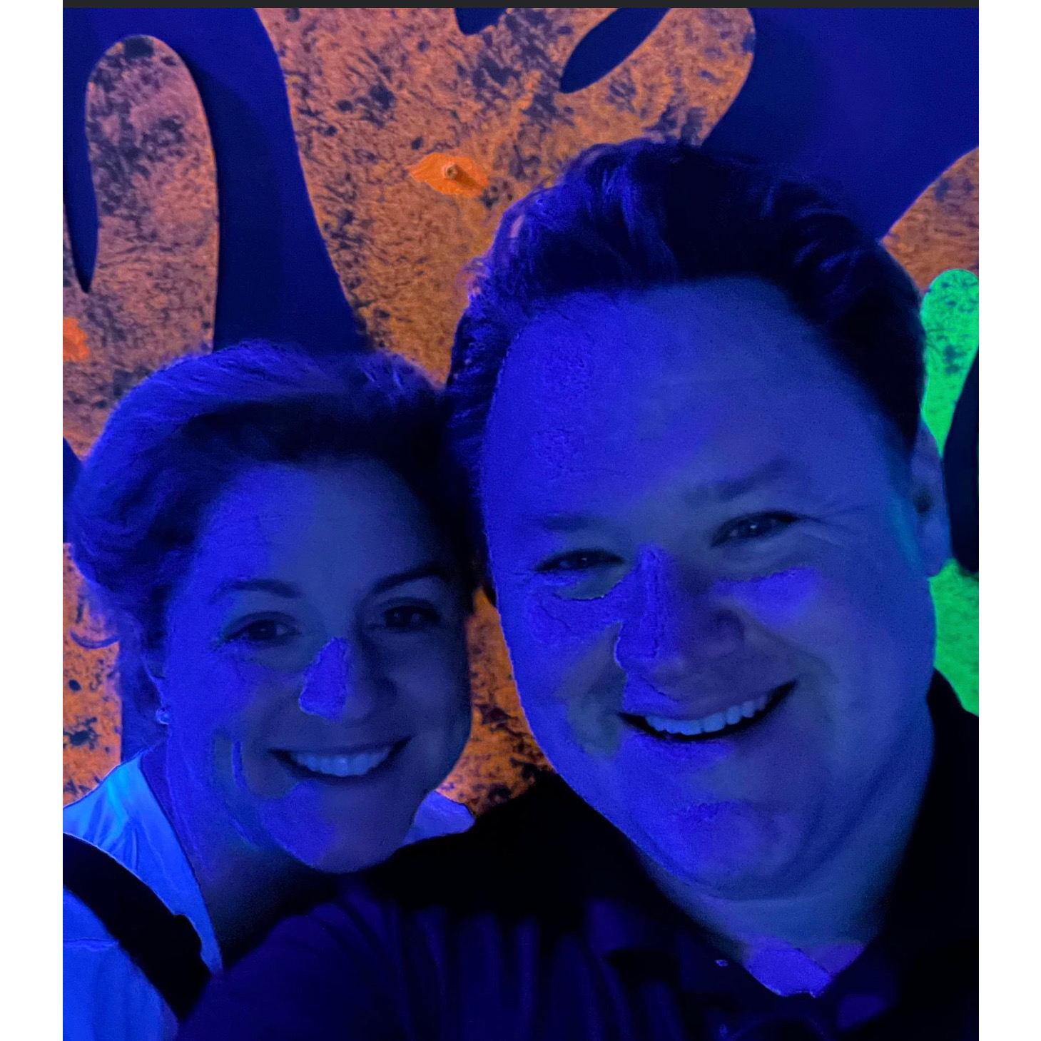 Glowing at the STL Aquarium 