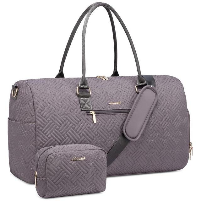 LOVEVOOK Travel Duffle Bag, Weekender Bag for Women with Toiletry Bag, Carry on Overnight Bag with Shoe Compartment, Gym Duffel Bag with Wet Pocket, Mommy Hospital Bags for Labor and Delivery Large