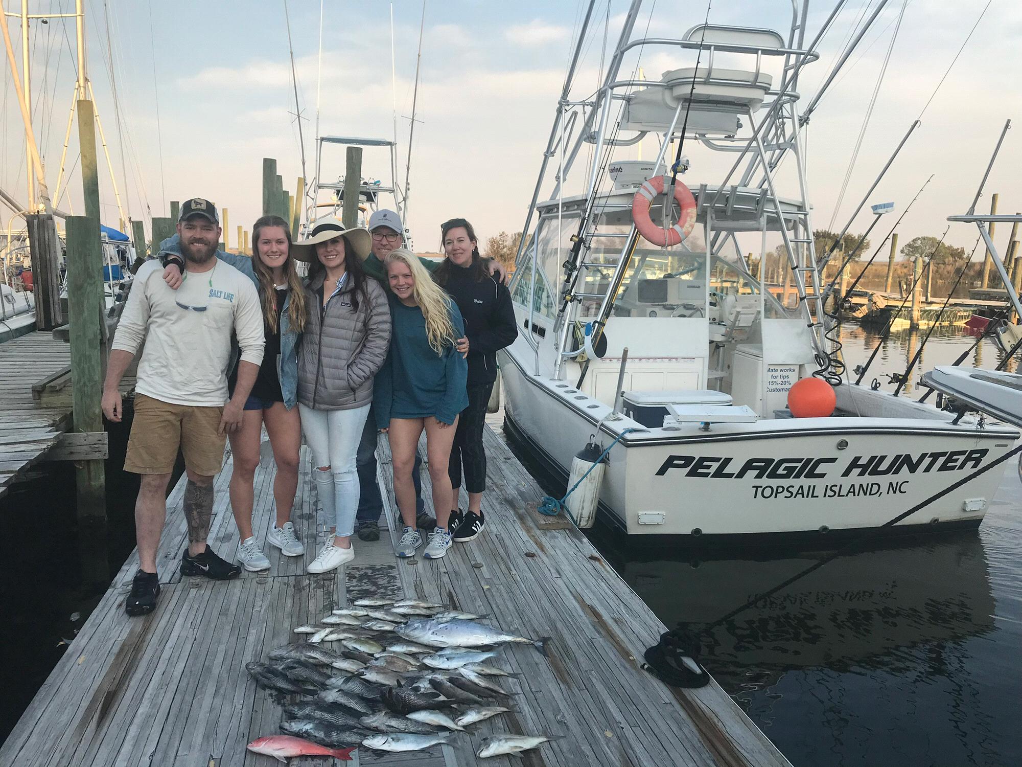 Spring break 2018 - deep sea fishing at Topsail Beach.