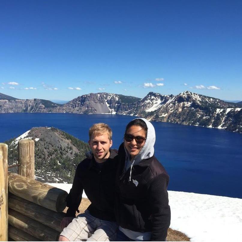 Crater lake pit stop on our way to Jon's family house in Friday Harbor