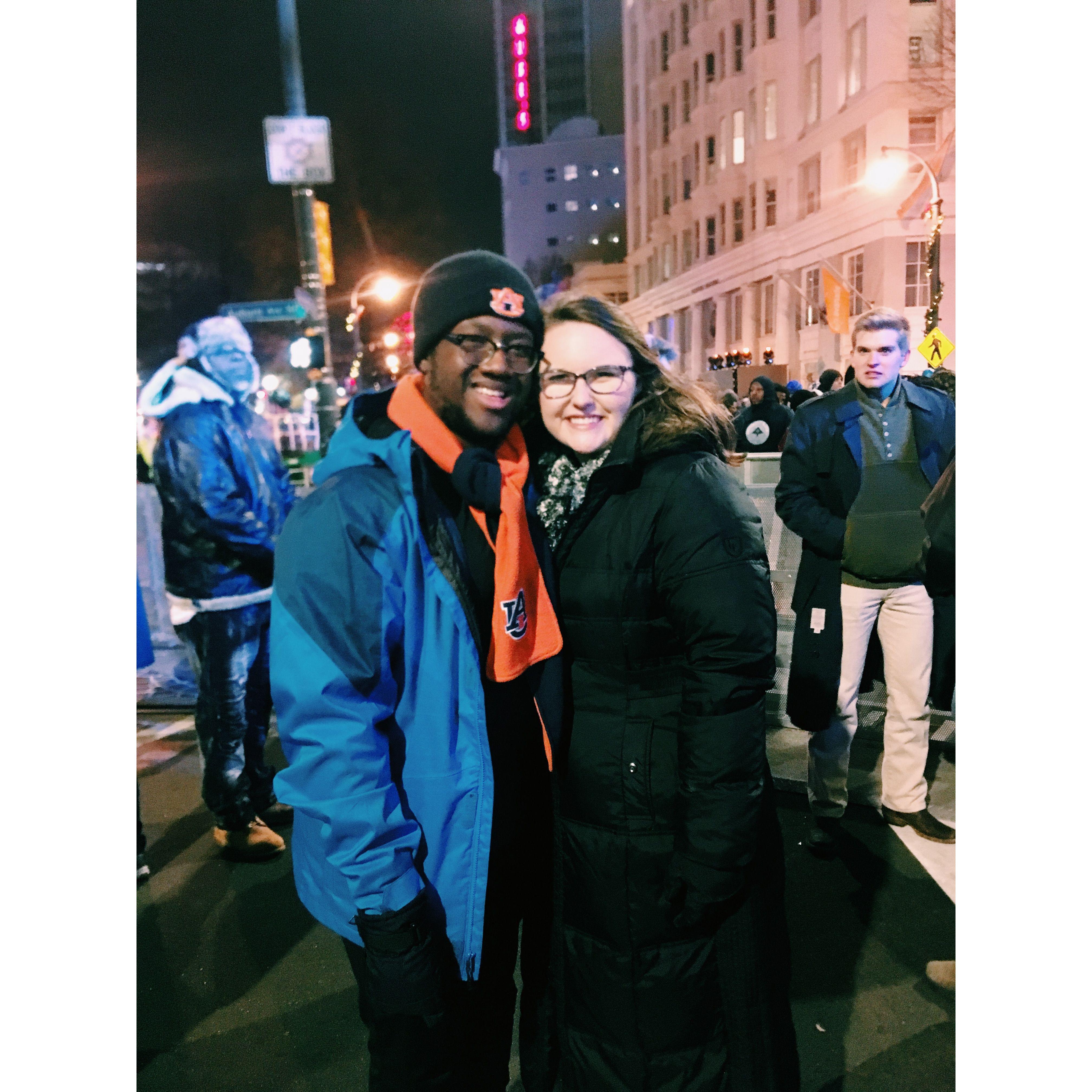 At the ATL Peach Drop on New Year's Eve in 2017. We saw TLC that night!