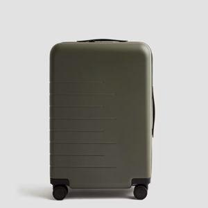 Expandable Carry-On Suitcase in Olive