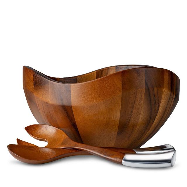 Nambé Billow Salad Bowl with Servers