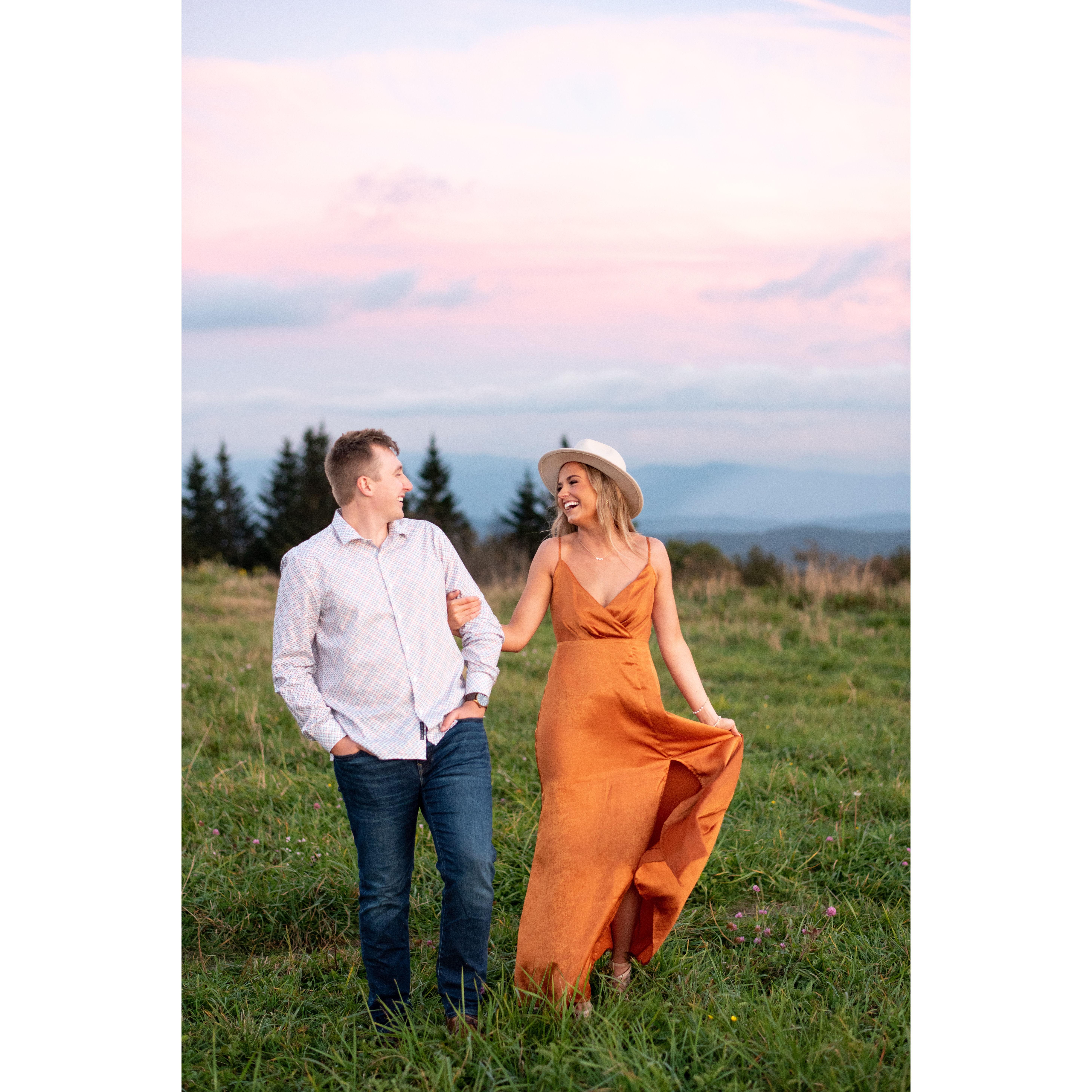 Engagement photoshoot in the Smoky Mountains