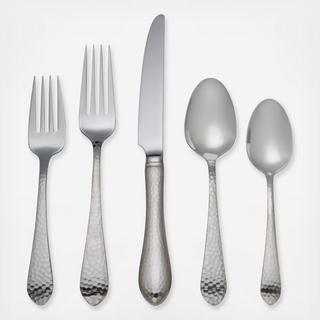 Hammered Antique 5-Piece Flatware Set, Service for 1