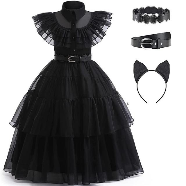 JOURPEO Girls Cosplay Princess Outfits Kids Halloween Party Dress Stage Show Party Dress Up