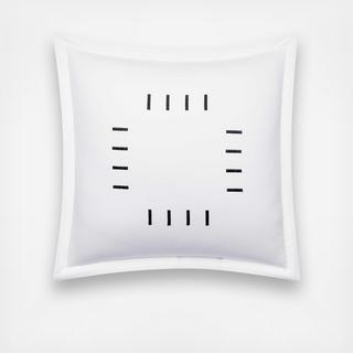 Zig Zag Bar Embroidered Throw Pillow