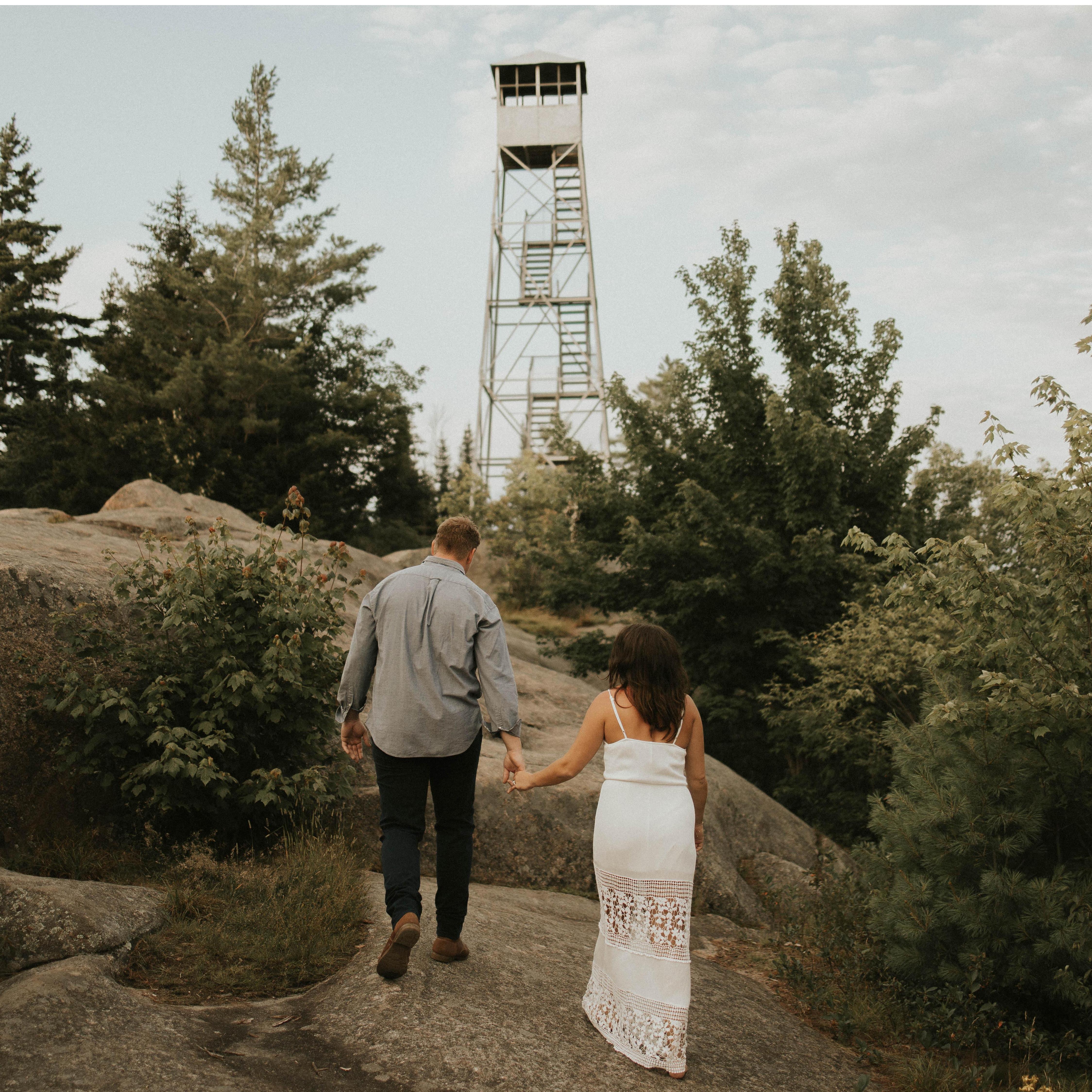 We took our engagement photos right in the same spot where we got engaged. It was so special and the views could not be beat!