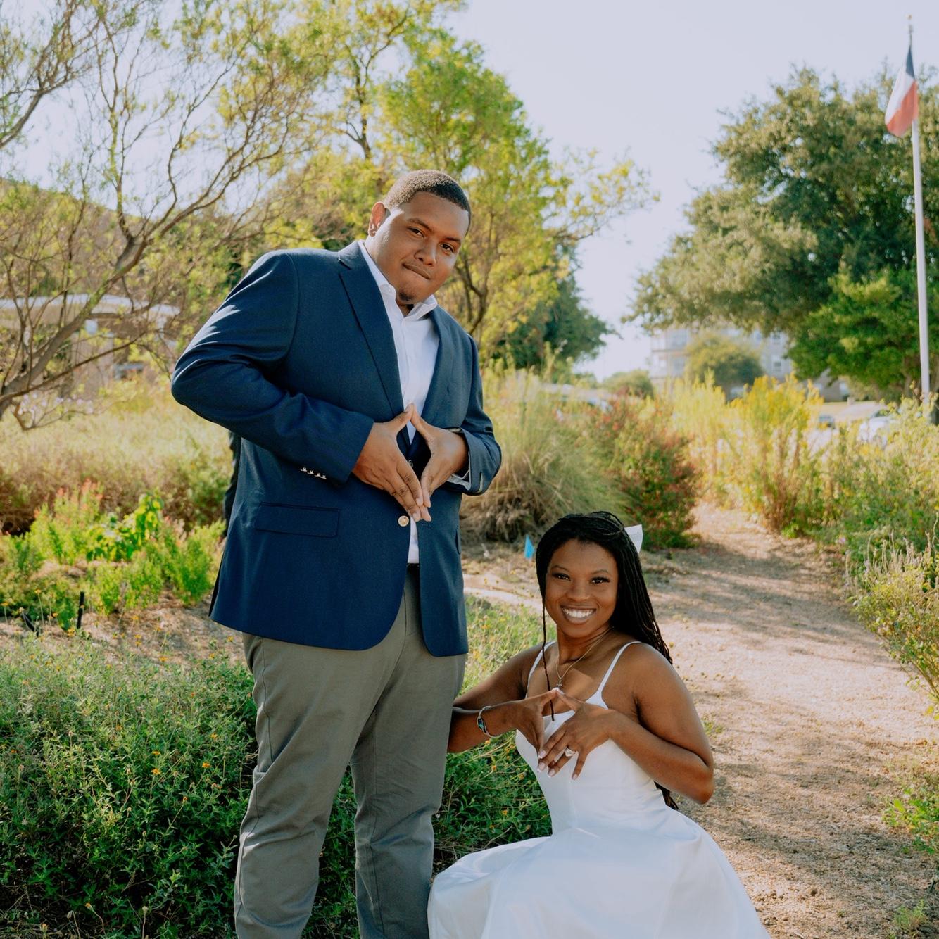 At the courthouse being silly!