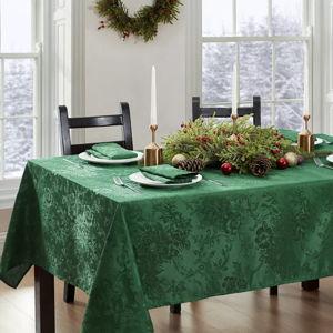 Elrene Poinsettia Elegance Damask Table Cloth - Macy's