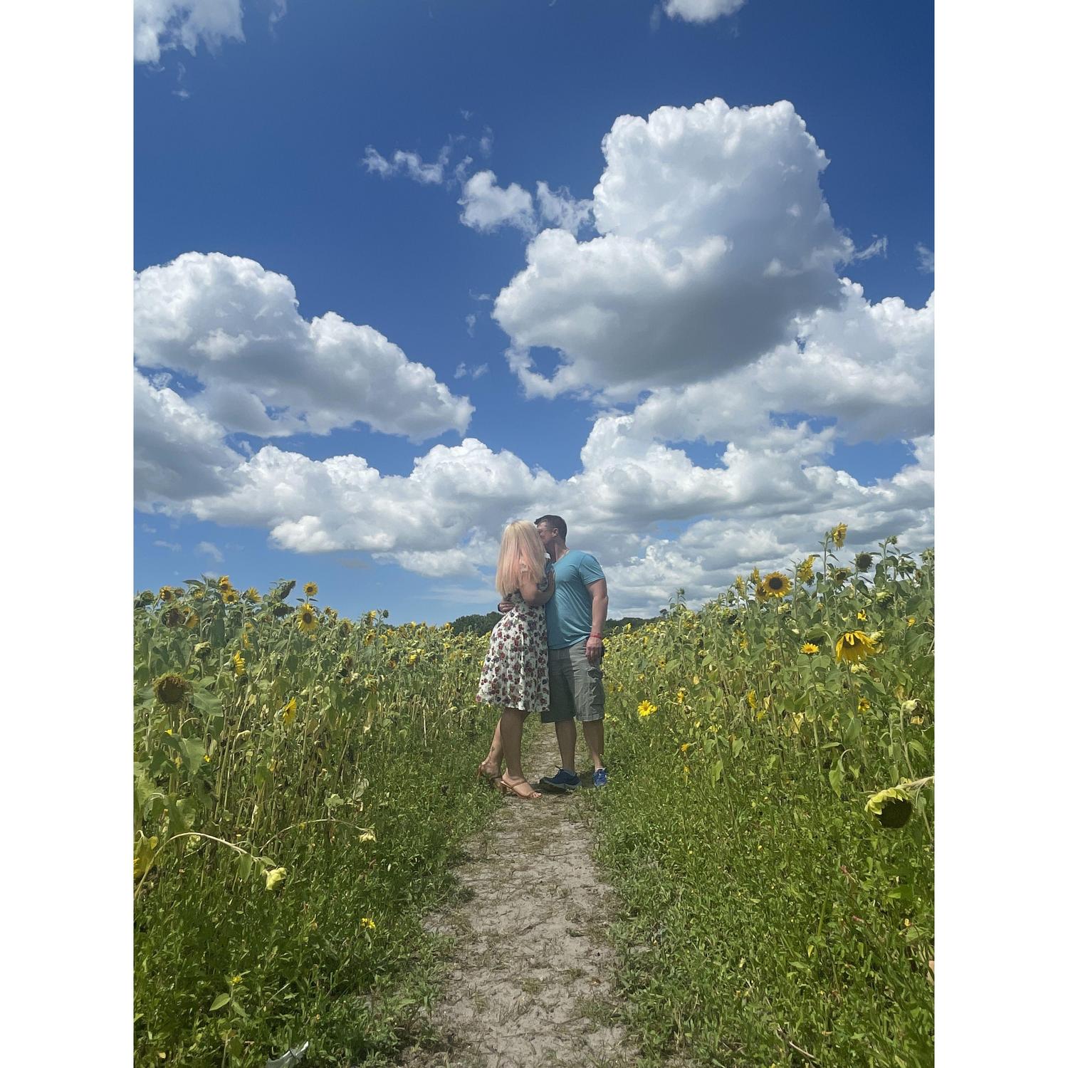 And finally, the big day. The day Landon proposed in a sunflower field, since Clara love sunflowers so much.