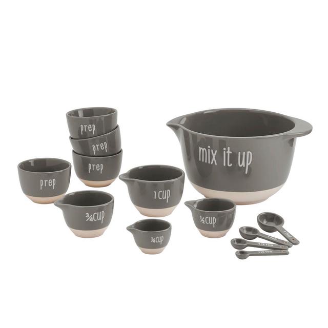 Tabletops Gallery® 13-Piece Measuring Cups and Spoons Set in Grey