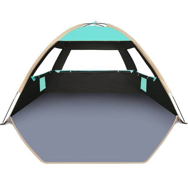 Gorich Beach Tent, Beach Shade Tent for 3/4-5/6-7/8-10 Person with UPF 50+ UV Protection, Portable Beach Tent Sun Shelter Canopy, Lightweight & Easy Setup Cabana Beach Tent