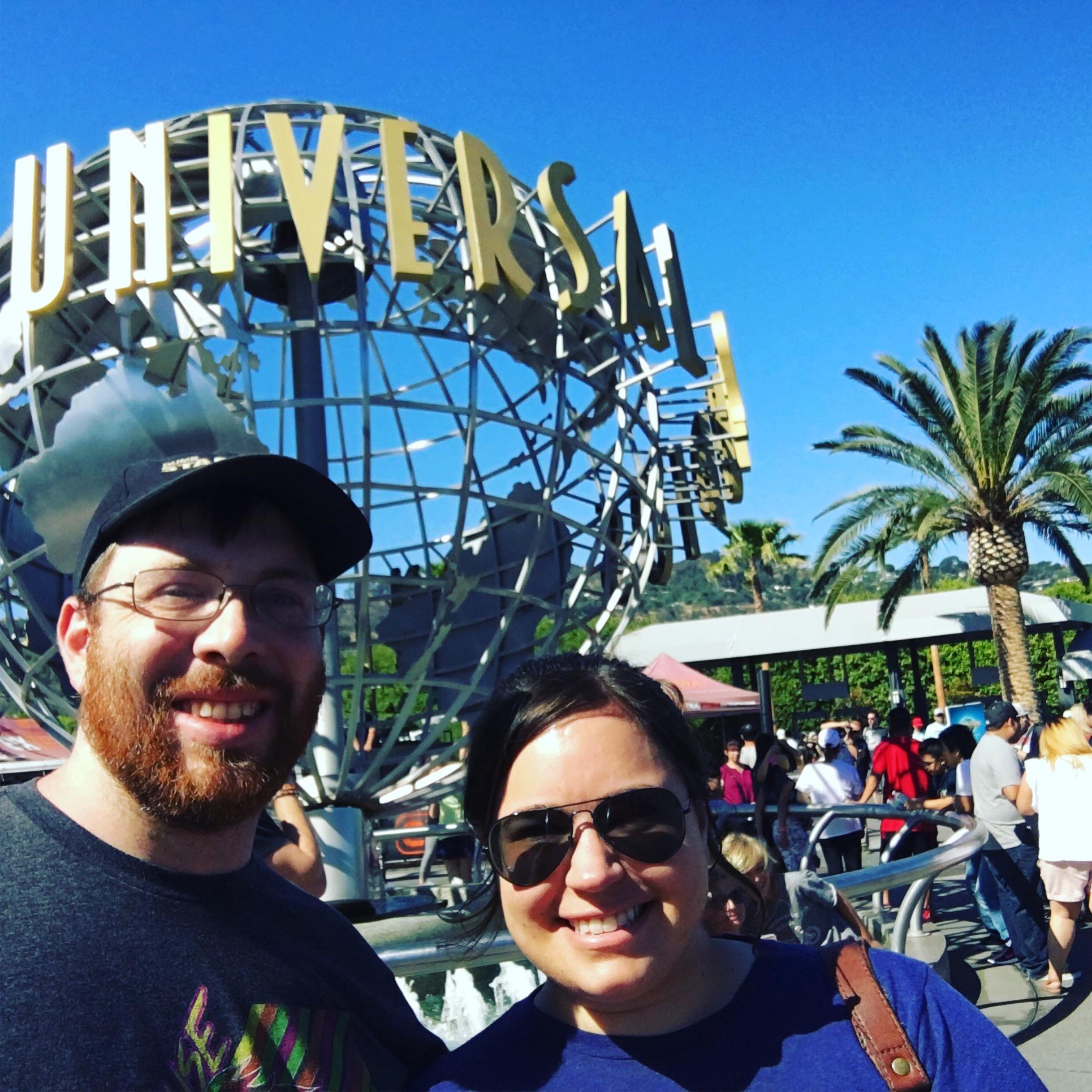 Visiting Universal Studios in LA, 2016