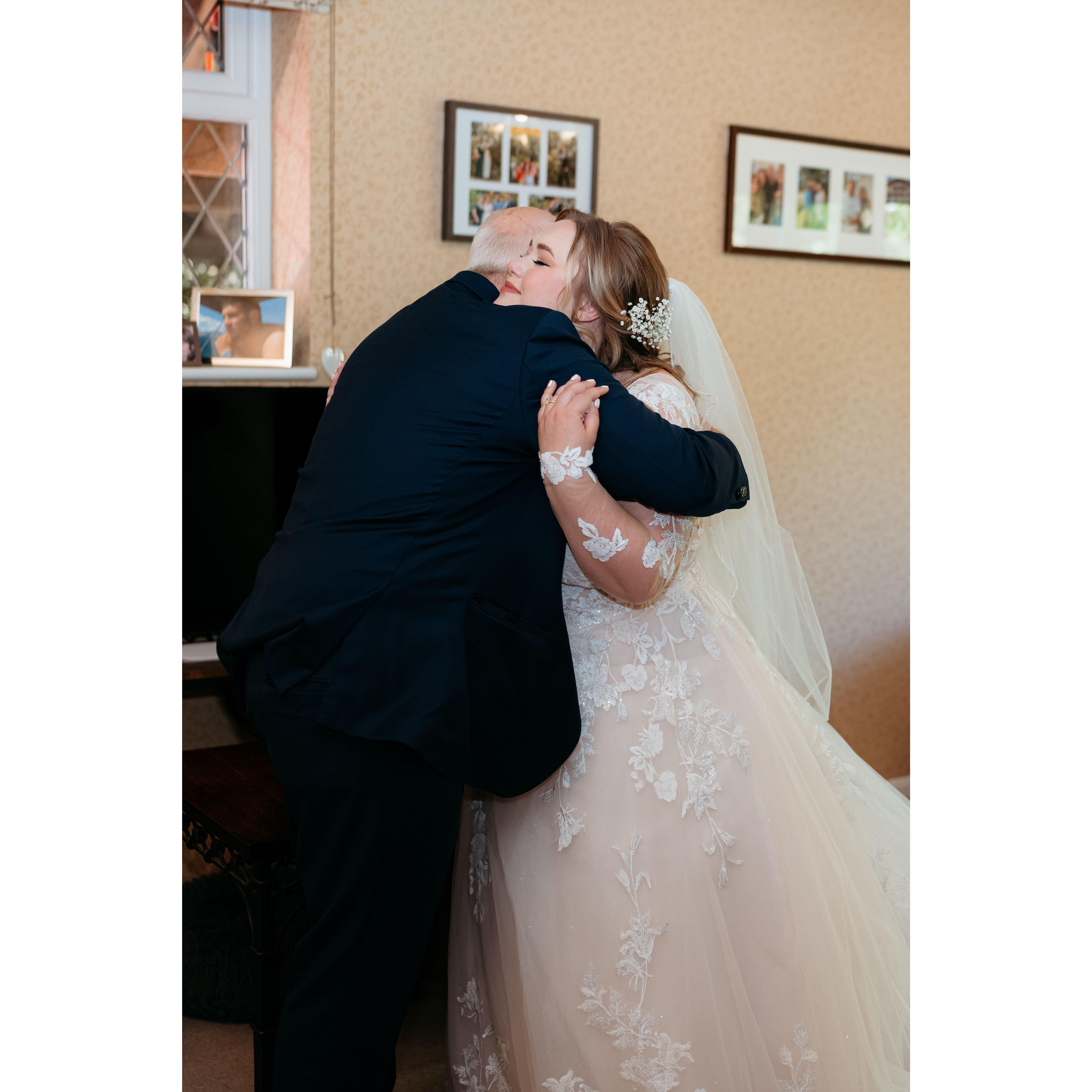 Dress reveal with Dad