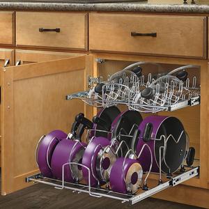 Rev-A-Shelf - 5CW2-2122-CR - 21 in. Pull-Out 2-Tier Base Cabinet Cookware Organizer