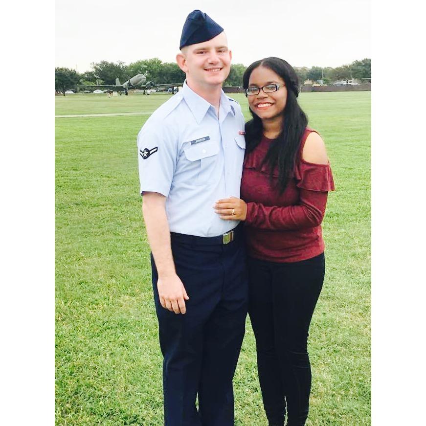 When we got to see each other after Chris's BMT graduation ceremony!