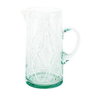 The Little Market Petite Glass Pitcher - White