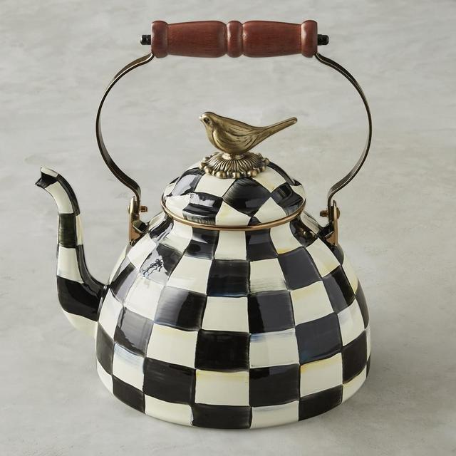 MacKenzie-Childs Tea Kettle, 3-Qt., Courtly Check